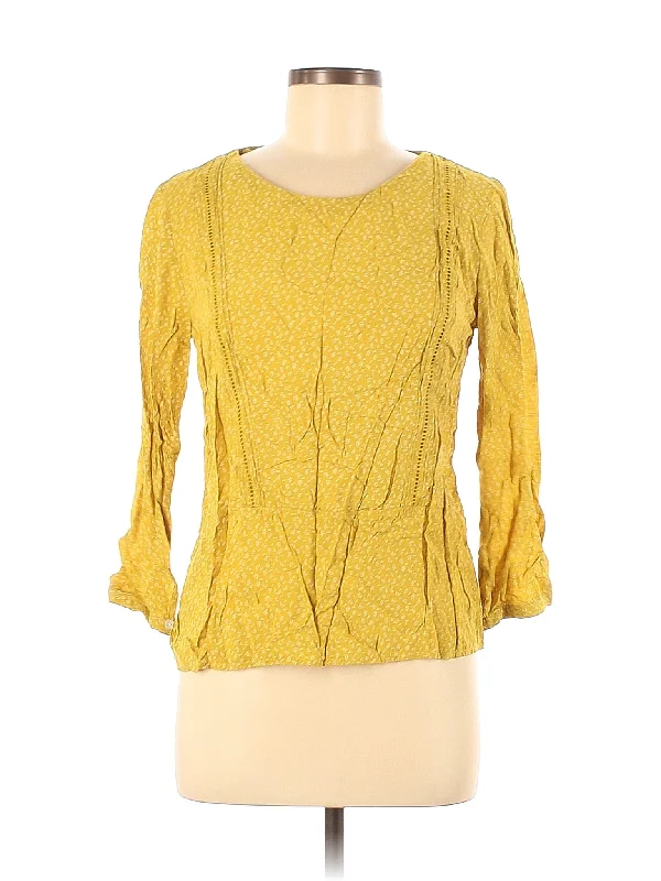 Long Sleeve Blouse Asymmetric Hem Blouse