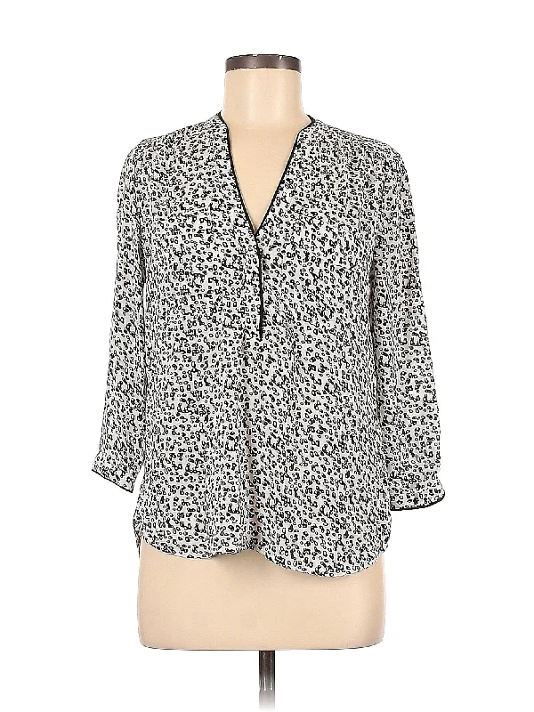 3/4 Sleeve Blouse Embroidered Floral Blouse