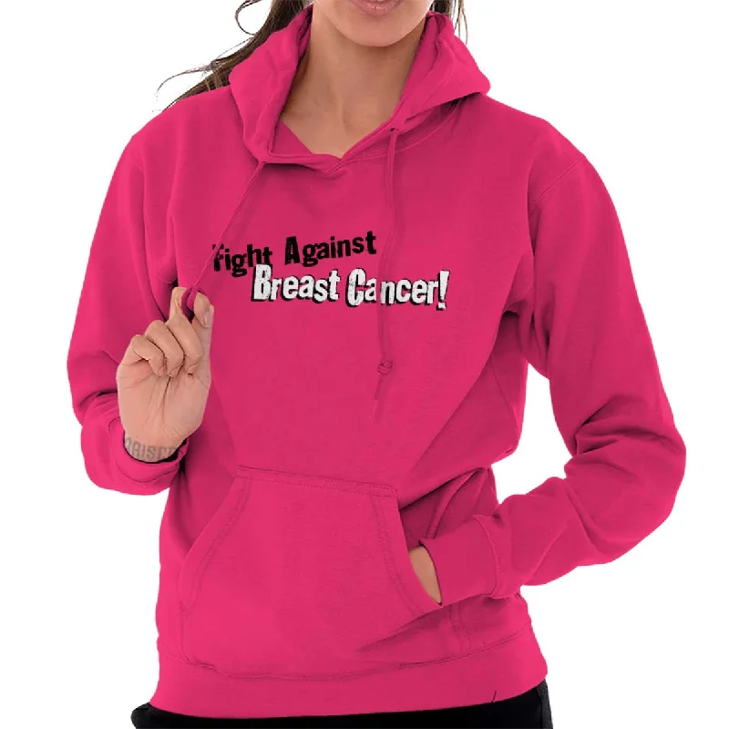 Breast Cancer Awareness Hoodie Hoodie with Longline Fit Extended Stylish