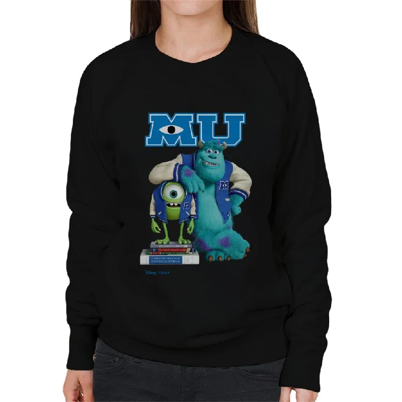 Disney Monsters University Sulley Leaning On Mike Women's Sweatshirt Hoodie with Logo Branding Identity Disney Monsters University Sulley Leaning On Mike Women's Sweatshirt Hoodie with Logo Branding Identity