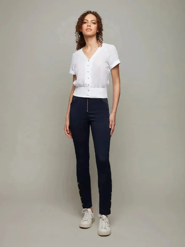 LUTEA | Buttoned-down Raglan Blouse Business Casual Blouse