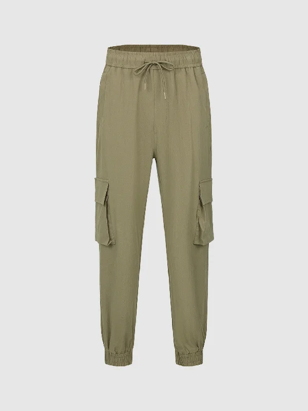Drawstring Waist Loose Pants Chic Slim Fit Pants