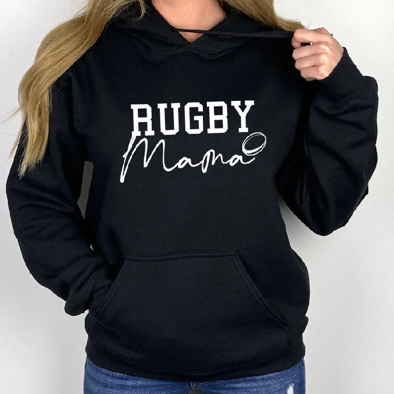 Rugby Mama Pitchside Hoodie Hoodie with Contrast Stitching Detailed Premium