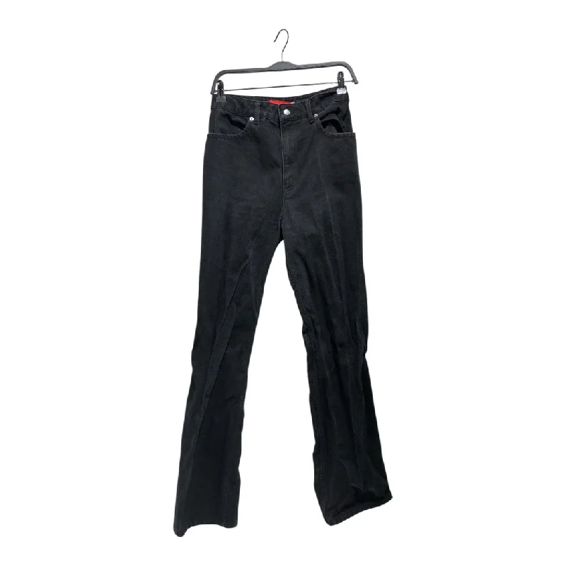 ECKHAUS LATTA/Wide Leg Pants/28/Cotton/BLK/ Formal Linen Trousers