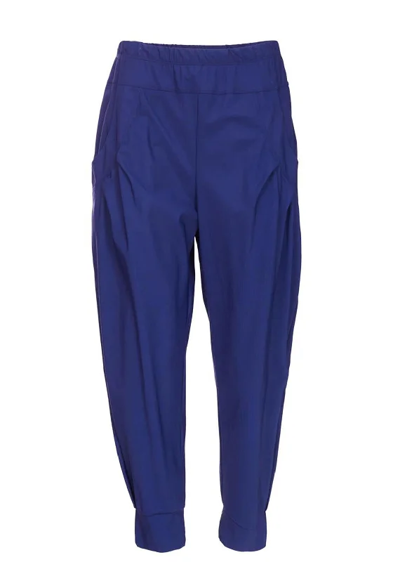 Naya Panel Tuck Travel Pants, French Blue Comfortable Denim Pants
