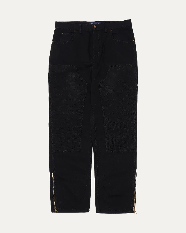 Monogram Double Knee Carpenter Pants Formal Wide-Leg Pants