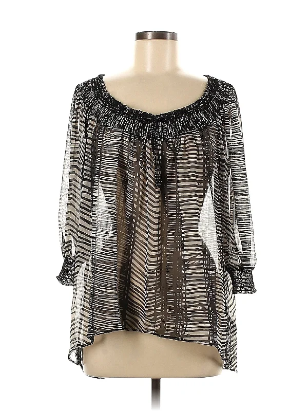 3/4 Sleeve Blouse Lightweight Floral Blouse