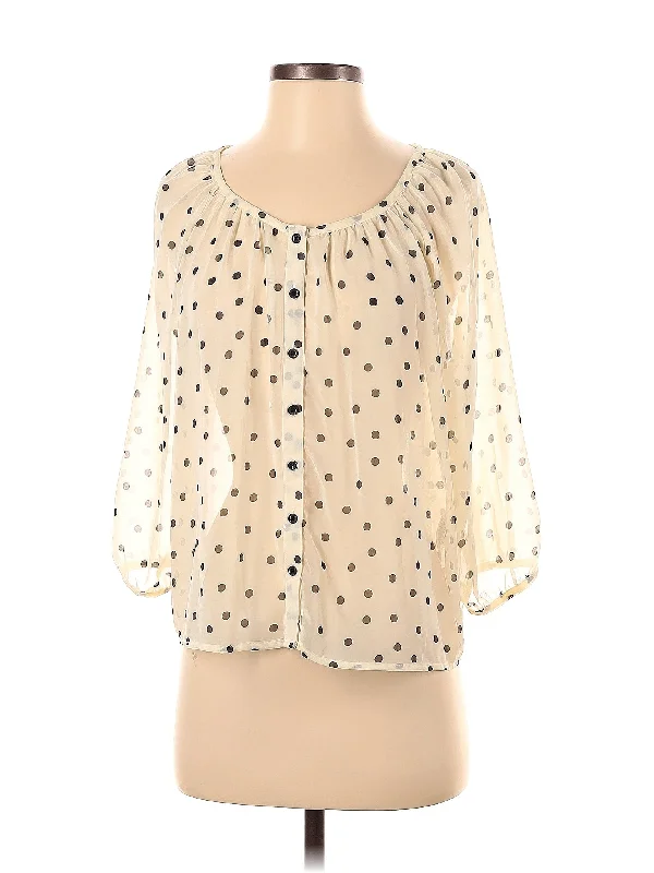 Long Sleeve Blouse Pastel Color Blouse