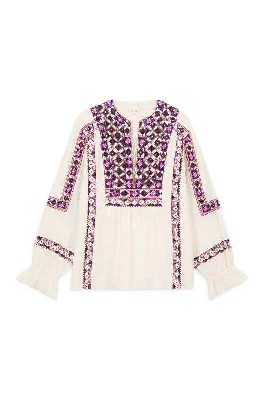 Blouse Mariella Cream Subtle Shimmer Blouse