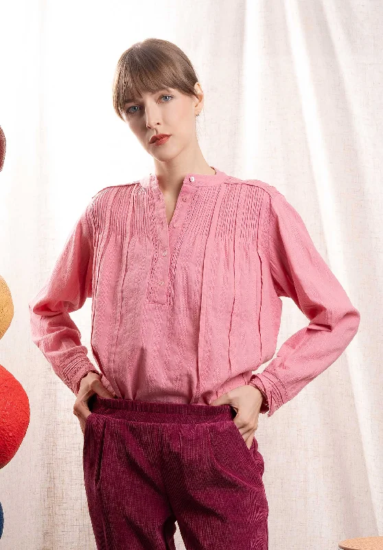 Blouse Natsumi 3hva91-v09114 Rose-Indien Lightweight Chiffon Blouse