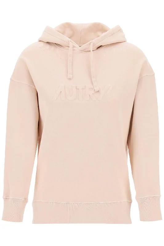 Embossed Logo Hoodie  - Pink Hoodie with Neon Bright Vibrant