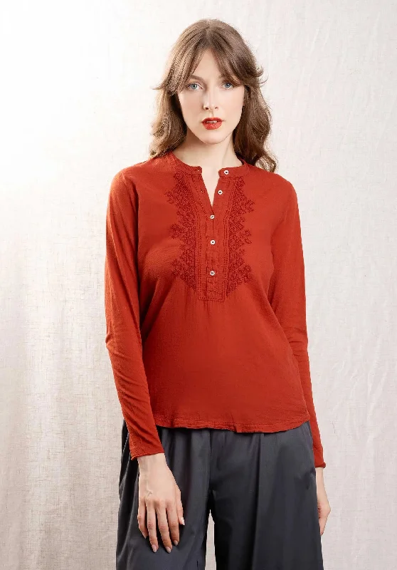 Blouse Taenia Bcte501 Brick Chic Sleeveless Blouse