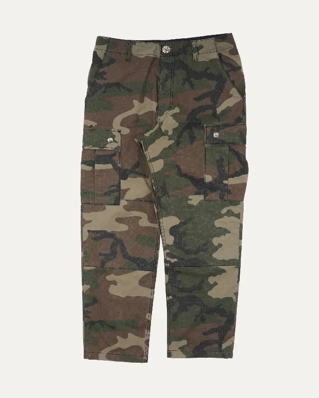 Camouflage Cargo Pants Elegant Wool Trousers