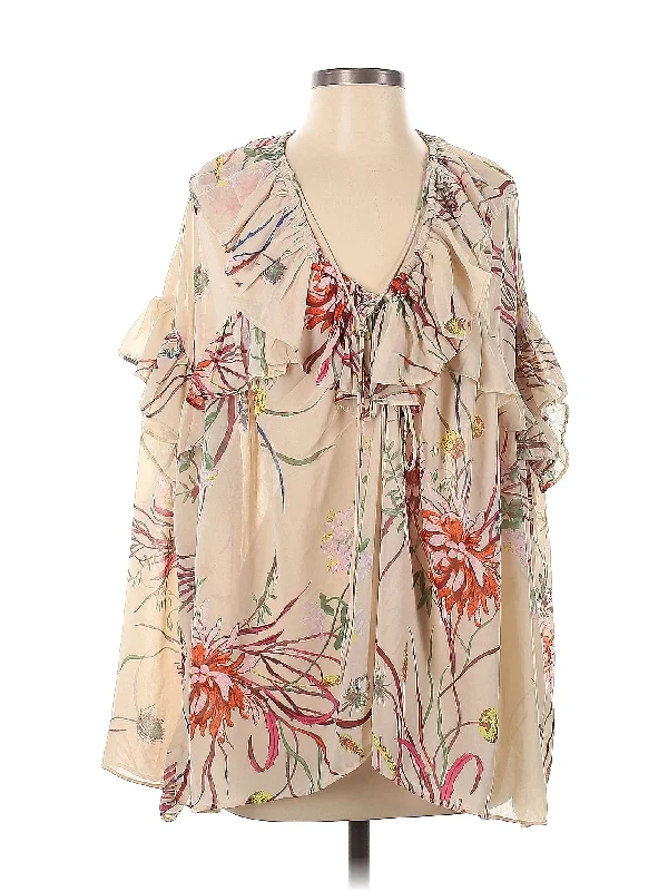 Short Sleeve Blouse Oversized Silk Blouse