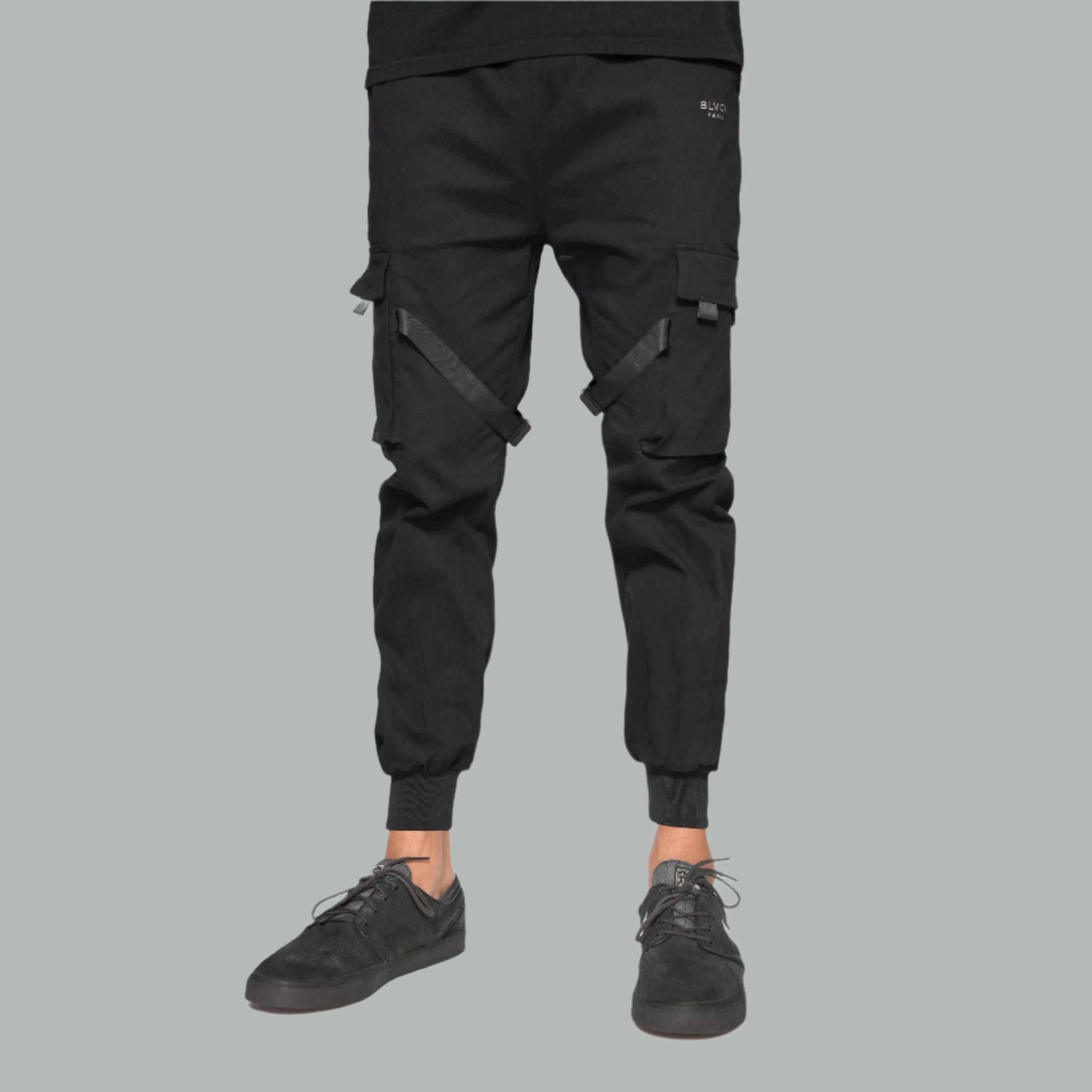 Blvck Paris - "Blvck Tokyo Pants" - Black Two Shades - Unisex Relaxed Fit Trousers
