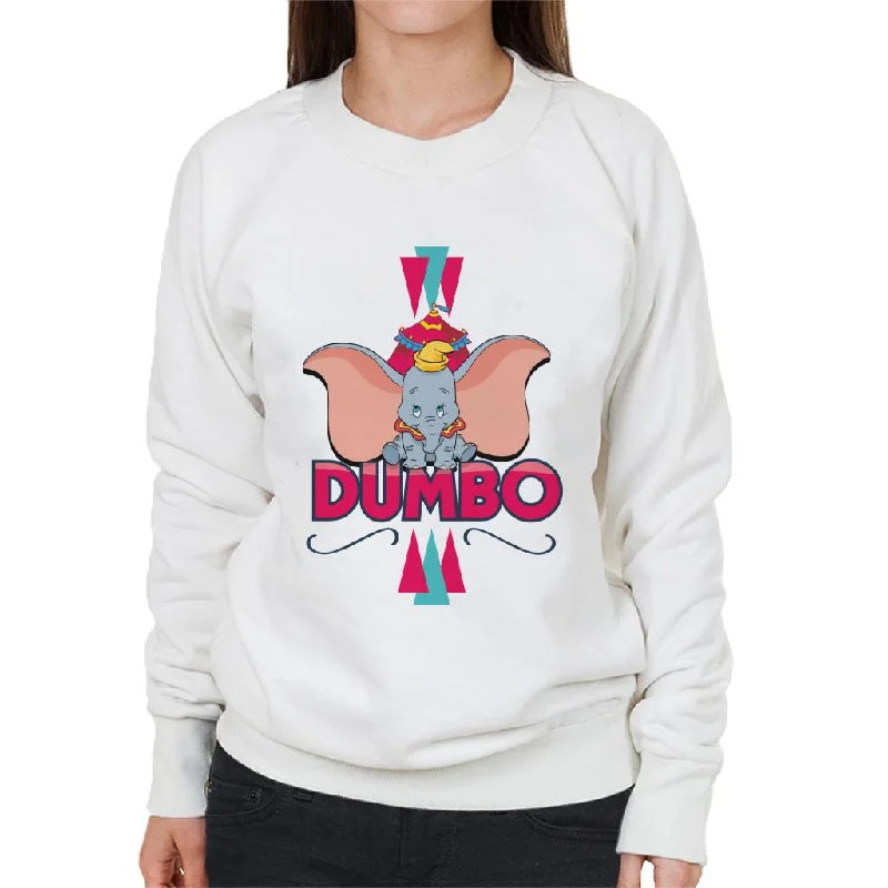 Disney Dumbo Ears Circus Art Women's Sweatshirt Hoodie with Gradient Ombre Colorful