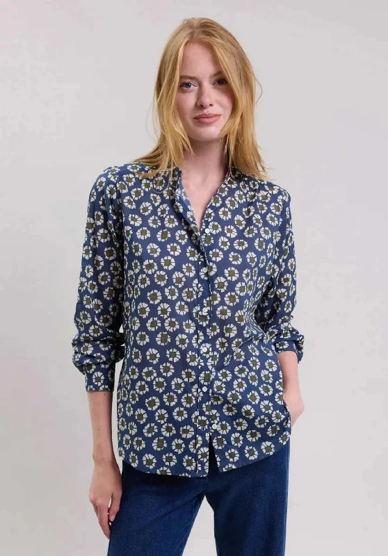 Blouse Coda Bccg625 Blue Double Button Blouse