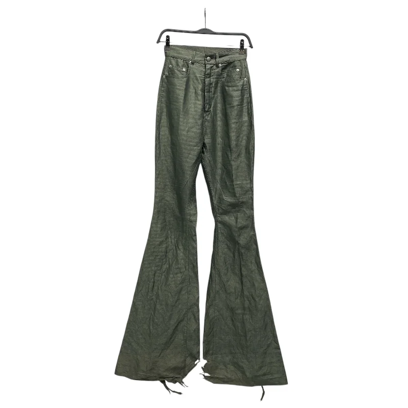 Rick Owens/Bootcut Pants/25/Linen/GRN/High waist flared pants Comfortable Maternity Pants