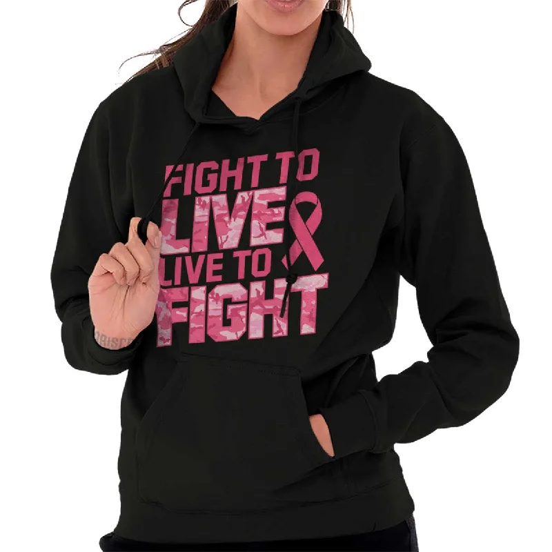 Breast Cancer Awareness Hoodie Hoodie with Contrast Stitching Detailed Premium