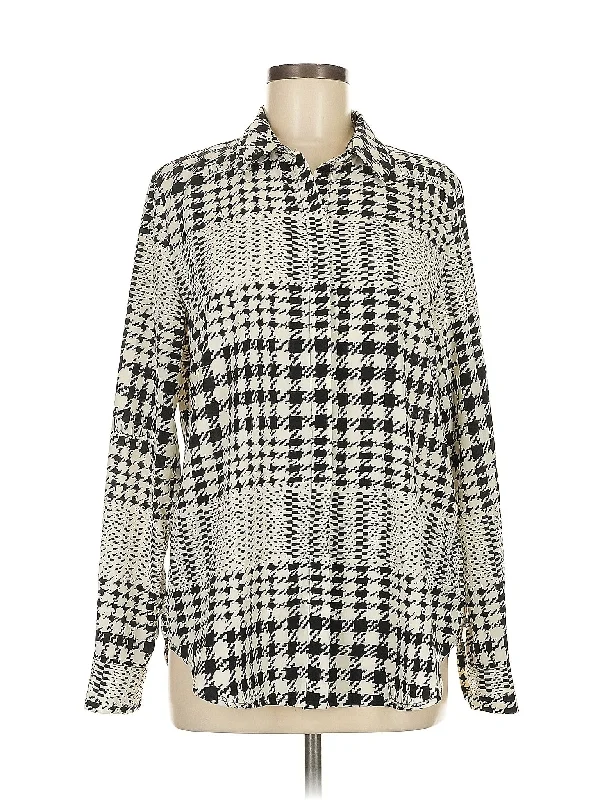 Long Sleeve Blouse Feminine Satin Blouse