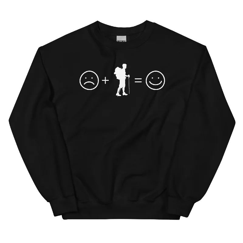 Lächelndes Gesicht und Wandern - Sweatshirt (Unisex) Hoodie with Drawstring Waist Adjustable Fitted Lächelndes Gesicht und Wandern - Sweatshirt (Unisex) Hoodie with Drawstring Waist Adjustable Fitted