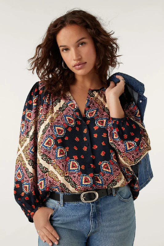 Blouse Jedi Bleu-Nuit Lightweight Tunic Blouse