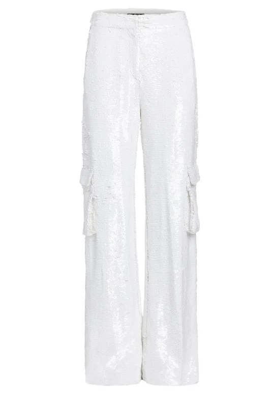 Sequin Cargo Pant Trendy Wide-Leg Pants