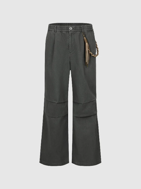 Elastic Wide-Leg Pants Fashionable Tapered Leg Pants