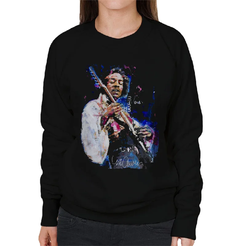 Sidney Maurer Original Portrait Of Jimi Hendrix Women's Sweatshirt Hoodie with Print Artistic Unique Sidney Maurer Original Portrait Of Jimi Hendrix Women's Sweatshirt Hoodie with Print Artistic Unique