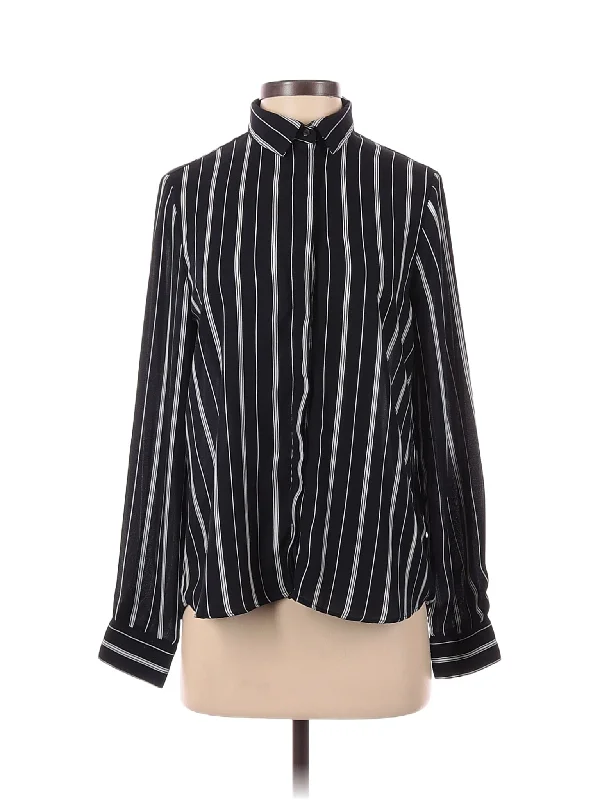 Long Sleeve Blouse Pleated Collar Blouse