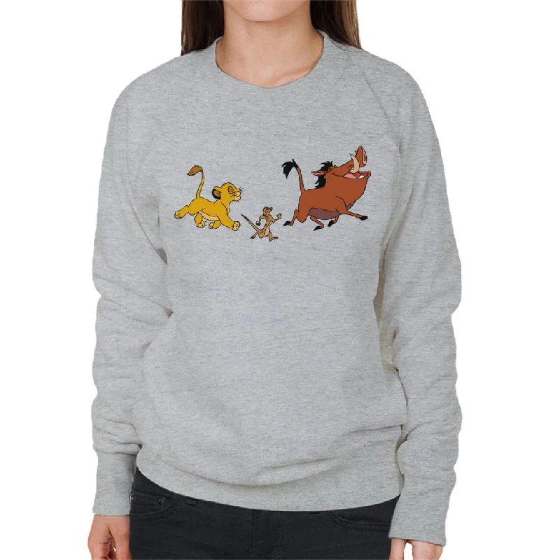 Disney The Lion King Trio Timon Pumbaa And Simba Women's Sweatshirt Hoodie with Turtle Neck Cozy Winter Disney The Lion King Trio Timon Pumbaa And Simba Women's Sweatshirt Hoodie with Turtle Neck Cozy Winter