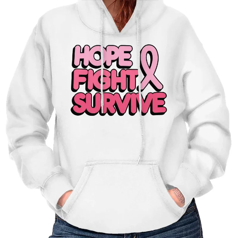 Hope Fight Survive BCA Hoodie Hoodie with Drawcord Adjustable Secure