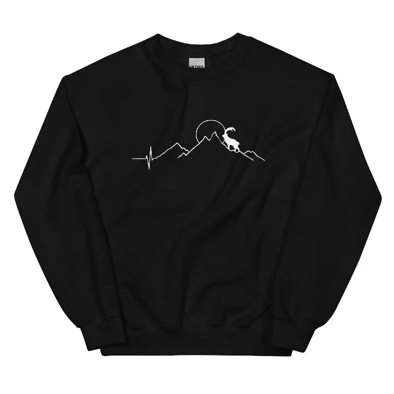 Steinbock und Berg - Sweatshirt (Unisex) Hoodie with Hem Elastic Stretchable Comfortable Steinbock und Berg - Sweatshirt (Unisex) Hoodie with Hem Elastic Stretchable Comfortable