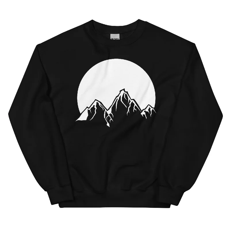 Sonne - Berge - Sweatshirt (Unisex) Hoodie with Hem Frayed Vintage Worn