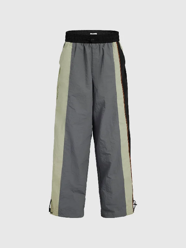 Drawstring Waist Printed Wide-Leg Pants Casual Yoga Pants