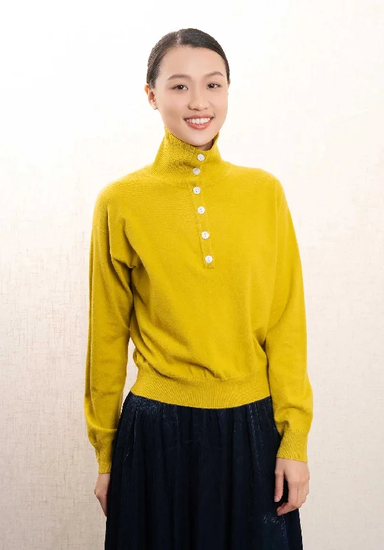 Blouse Chm-24009 Nandy Olive Feminine Ruffle Blouse