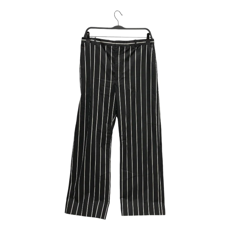 BALENCIAGA/Wide Leg Pants/38/Stripe/Cotton/BLK/ Relaxed Fit Trousers