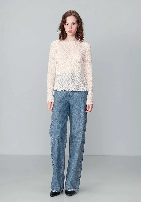 Blouse Nicole Ecru Polished Work Blouse