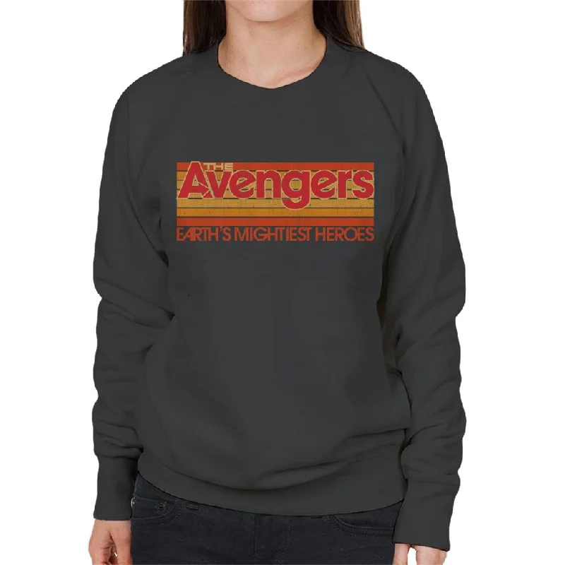 Marvel Retro Distressed The Avengers Mightiest Heroes Women's Sweatshirt Hoodie with Hem Lace Feminine Delicate Marvel Retro Distressed The Avengers Mightiest Heroes Women's Sweatshirt Hoodie with Hem Lace Feminine Delicate