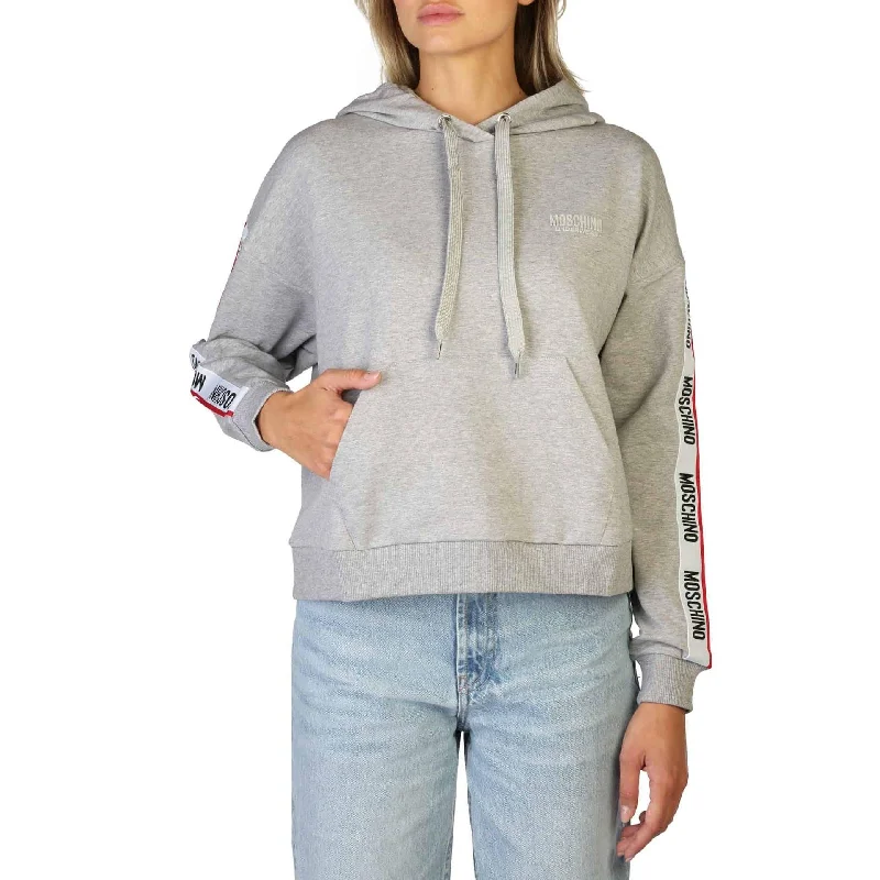 Moschino Sweatshirts Hoodie with Elastic Cuffs Stretchable Comfortable