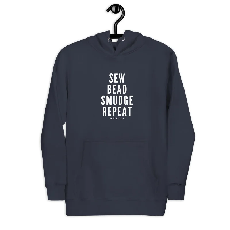 Sew Bead Smudge Repeat Hoodie Hoodie with Pattern Geometric Abstract