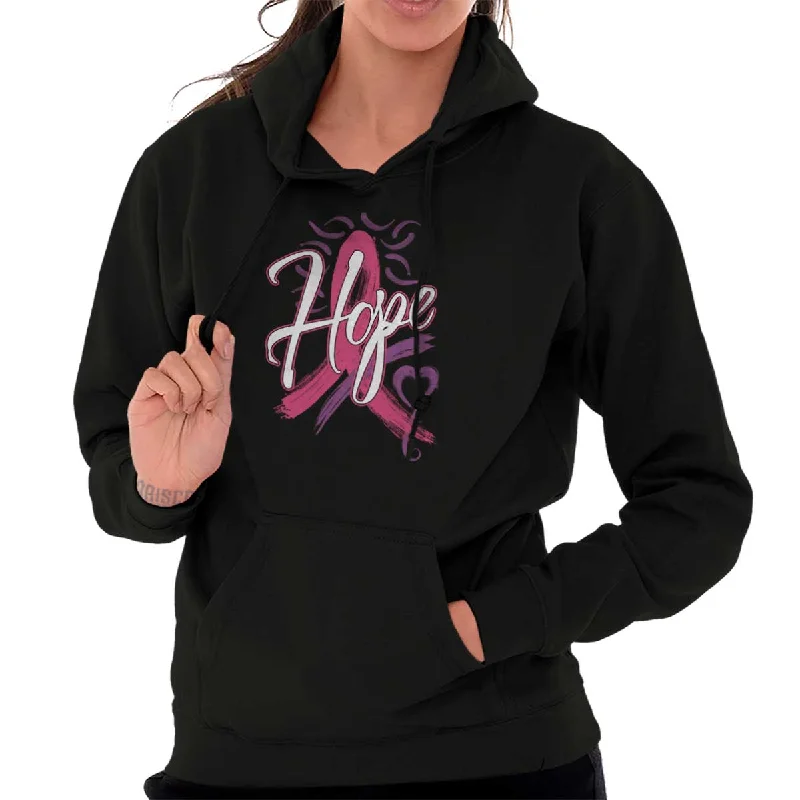 Breast Cancer Awareness Hoodie Hoodie with Sequins Glamorous Eye-catching