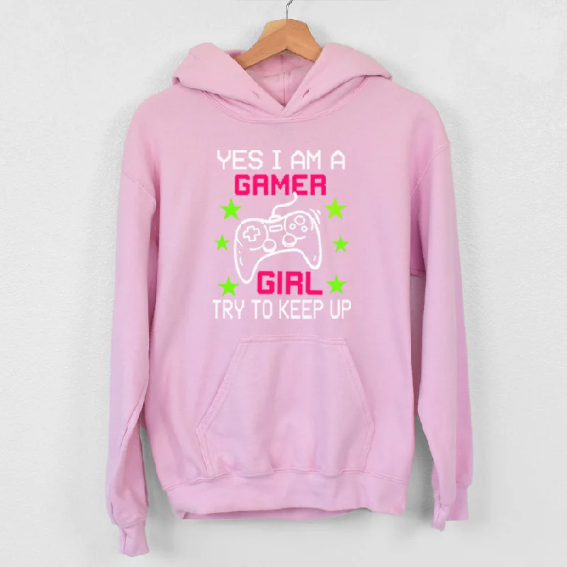 Yes I'm A Gamer Girl Hoodie Hoodie with Color Block Contrast Stylish