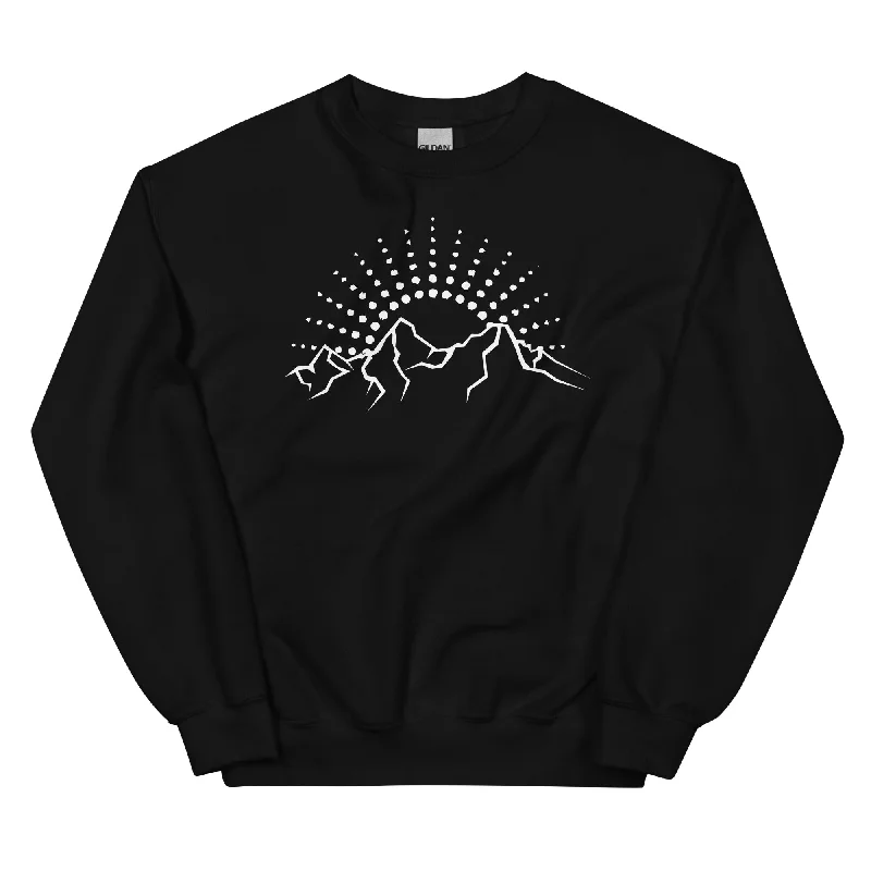 Sonne - Berge - Sweatshirt (Unisex) Hoodie Crop Top Short Trendy