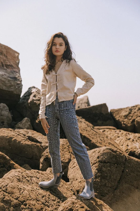 LAZAREV BLOUSE - LINEN Soft Knit Blouse
