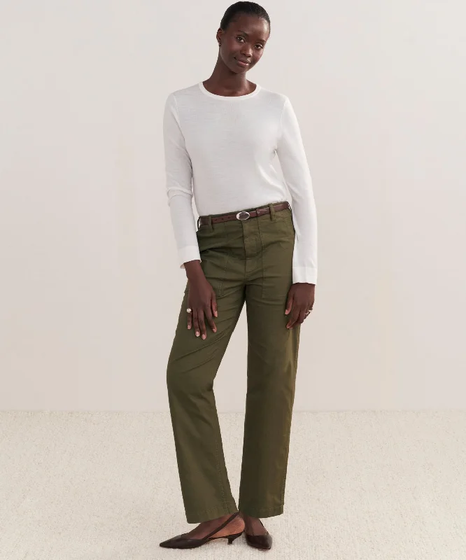Relaxed Army Pant Trendy Wide-Legged Trousers