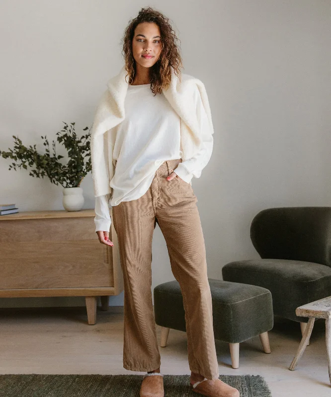 Loose Flare Pant Chic Checkered Pants