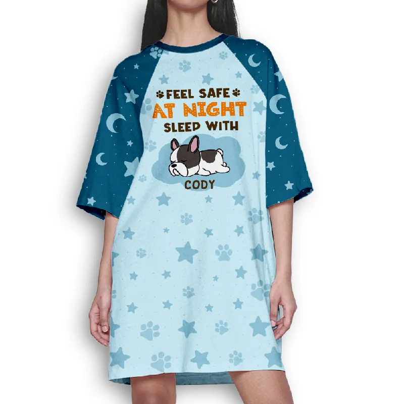 Feel Safe At Night - Personalized Custom 3/4 Sleeve Dress