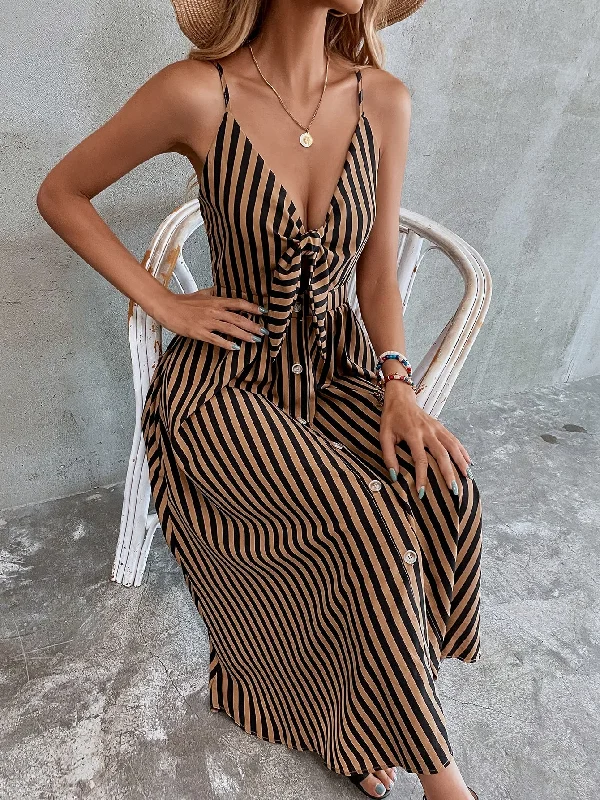 TIE FRONT PEEKABOO DRESS