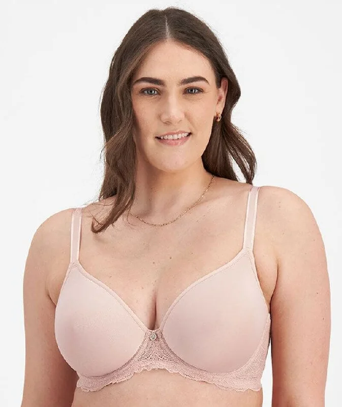 Berlei Lift & Shape T-Shirt Spacer Bra - Nude Lace Knit Fabric Woven Fabric Fleece Fabric